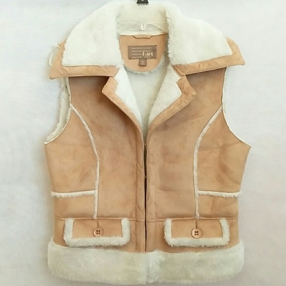 Jackets & Blazers - Faux Suede Shearling Vest